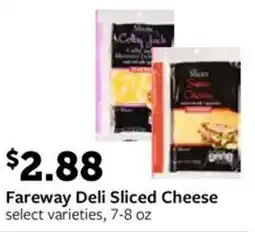 Fareway Fareway Deli Sliced Cheese offer