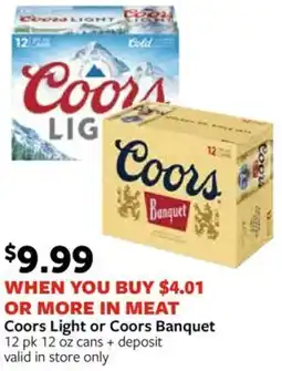 Fareway Coors Light or Coors Banquet offer