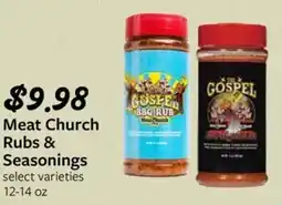 Fareway Meat Church Rubs & Seasonings offer
