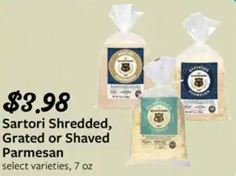 Fareway Sartori Shredded, Grated or Shaved Parmesan offer