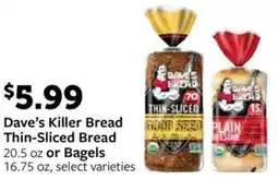 Fareway Dave's Killer Bread Thin-Sliced Bread or Bagels offer