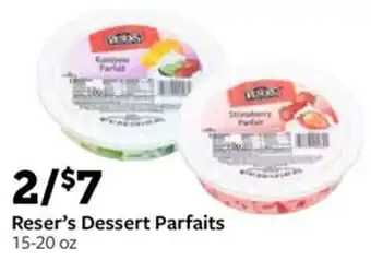 Fareway Reser's Dessert Parfaits offer