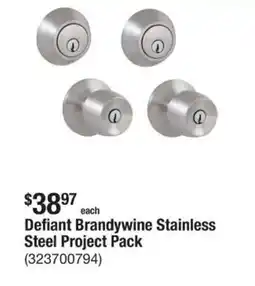 The Home Depot Defiant brandywine stainless steel project pack offer