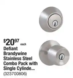 The Home Depot Defiant brandywine stainless steel combo pack with single cylinde... offer