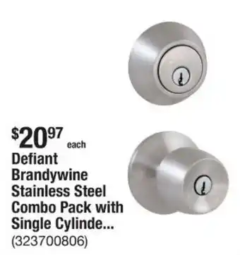 The Home Depot Defiant brandywine stainless steel combo pack with single cylinde... offer
