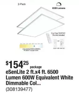 The Home Depot Esenlite 2 ft.x4 ft. 6500 lumen 600w equivalent white dimmable col... offer