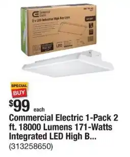 The Home Depot Commercial Electric 1-Pack 2 ft. 18000 Lumens 171-Watts Integrated LED High B... offer