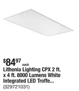 The Home Depot Lithonia Lighting CPX 2 ft. x 4 ft. 8000 Lumens White Integrated LED Troffe... offer