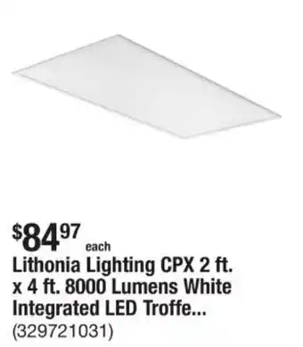 The Home Depot Lithonia Lighting CPX 2 ft. x 4 ft. 8000 Lumens White Integrated LED Troffe... offer