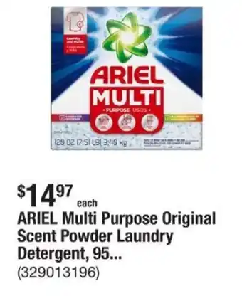 The Home Depot Ariel multi purpose original scent powder laundry detergent, 95... offer