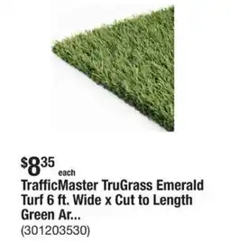 The Home Depot Trafficmaster trugrass emerald turf 6 ft. wide x cut to length green ar... offer