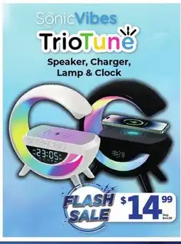 Showcase US SonicVibes TrioTune Speaker, Charger, Lamp & Clock FLASH offer