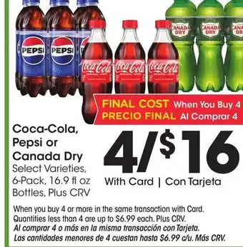 Ralphs Coca-Cola, Pepsi or Canada Dry offer
