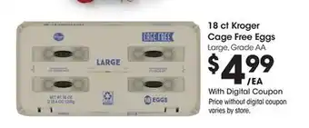 Ralphs 18 ct Kroger Cage Free Eggs offer