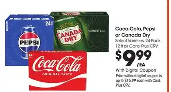 Ralphs Coca-Cola, Pepsi or Canada Dry offer