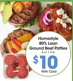 Ralphs Homestyle 80% Lean Ground Beef Patties offer