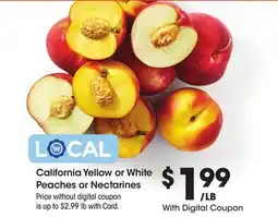 Ralphs California Yellow or White Peaches or Nectarines offer