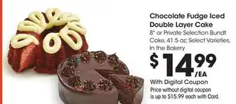 Ralphs Chocolate Fudge Iced Double Layer Cake offer