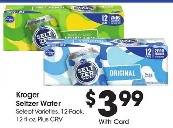 Ralphs Kroger Seltzer Water offer