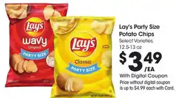 Ralphs Lay's Party Size Potato Chips offer