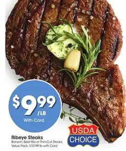Ralphs Ribeye Steaks offer