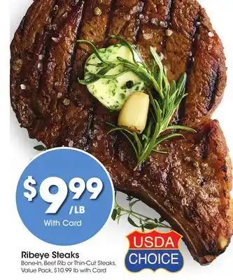 Ralphs Ribeye Steaks offer
