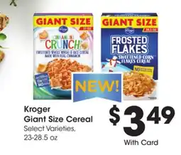 Ralphs Kroger Giant Size Cereal offer