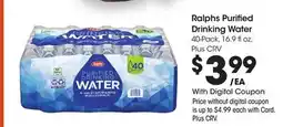 Ralphs Ralphs Purified Drinking Water offer