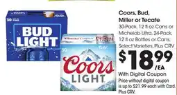 Ralphs Coors, Bud, Miller or Tecate offer