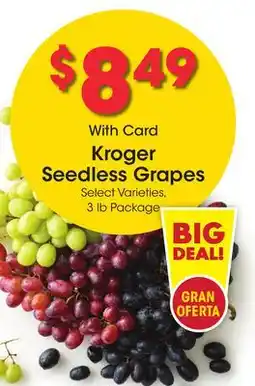 Ralphs Kroger Seedless Grapes offer