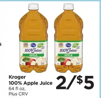 Food 4 Less Kroger 100% Apple Juice offer