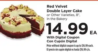 Food 4 Less Red Velvet Double Layer Cake offer