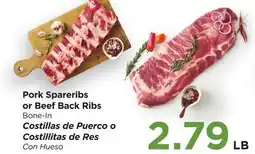 Food 4 Less Pork Spareribs or Beef Back Ribs offer