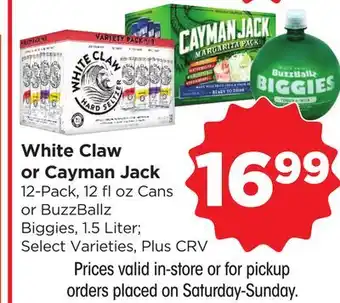 Food 4 Less White Claw or Cayman Jack offer