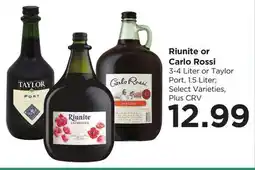 Food 4 Less Riunite or Carlo Rossi offer