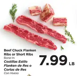 Food 4 Less Beef Chuck Flanken Ribs or Short Ribs offer