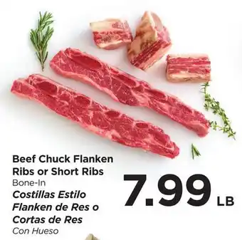 Food 4 Less Beef Chuck Flanken Ribs or Short Ribs offer