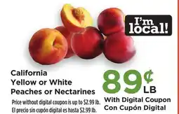 Food 4 Less California Yellow or White Peaches or Nectarines offer