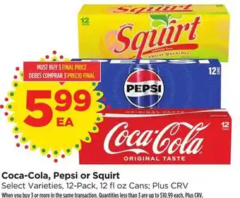 Food 4 Less Coca-Cola, Pepsi or Squirt offer