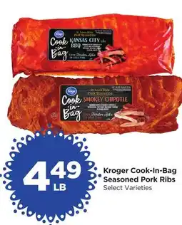 Food 4 Less Kroger Cook-In-Bag Seasoned Pork Ribs offer