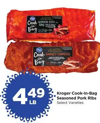 Food 4 Less Kroger Cook-In-Bag Seasoned Pork Ribs offer
