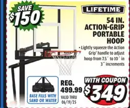 Big 5 Lifetime 54 Action Grip Portable Hoop offer