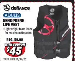 Big 5 Defiance Adult Genoprene Life Vest offer