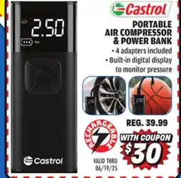 Big 5 Castrol Portable Air Compressor and Power Bank offer