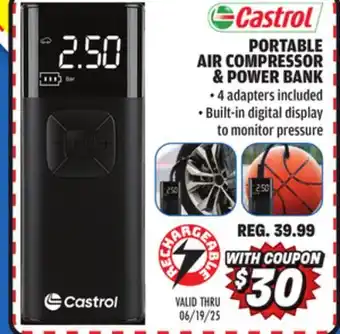 Big 5 Castrol Portable Air Compressor and Power Bank offer