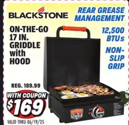 Big 5 Blackstone On The Go 17 Griddle with Hood offer