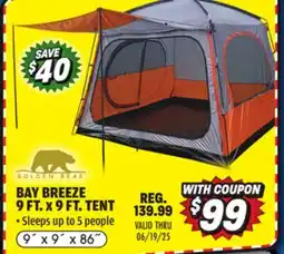 Big 5 Golden Bear Bay Breeze 9' x 9' Tent offer