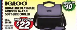 Big 5 Igloo Ridgeline Playmate Gripper 16-Can Soft-Side Cooler offer