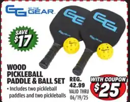 Big 5 Go Time Gear Wood Pickleball Paddle and Ball Set offer