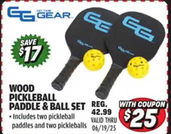 Big 5 Go Time Gear Wood Pickleball Paddle and Ball Set offer
